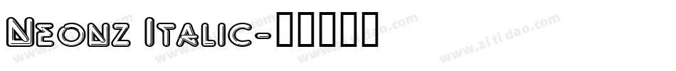 Neonz Italic字体转换